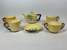 Carlton Ware Apple Blossom Design Tea Set with Teapot and Cups Collectable