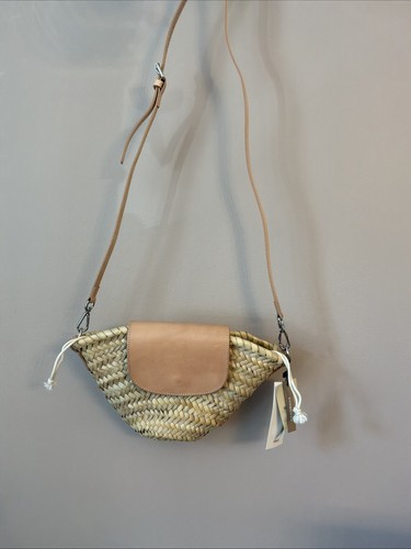 New mango straw leather bag - straw,