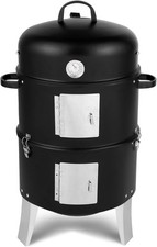 Charcoal BBQ Smoker Grill 3in1
