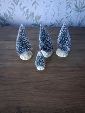 Vintage lemax christmas village trees x  4