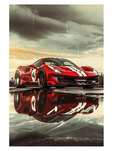 Red sports car realistic - sports,