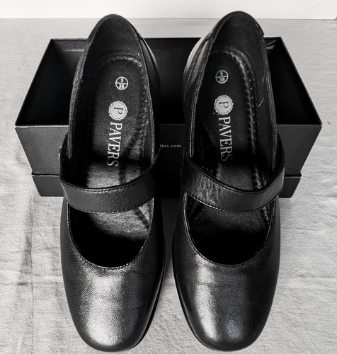 Pavers women black - black, leather