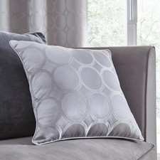 PACK OF 4 Filled Cushions Silver Grey Jacquard 43 x 43cm - 70% OFF RRP -