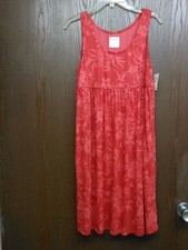 SUNDRESS W FLOWERS RED COTTON