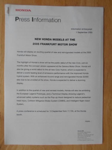 Honda new civic accord - new,