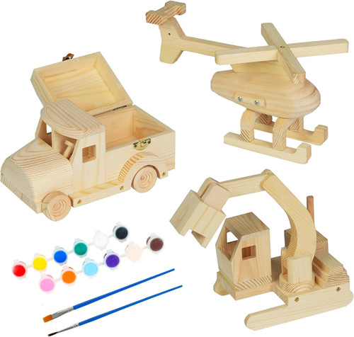 Wood vehicle building toy - wood,