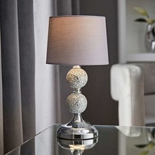 Crackle Table Lamp 33CM Glass