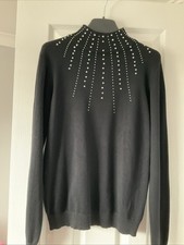 Black Embellished Jumper Size 12