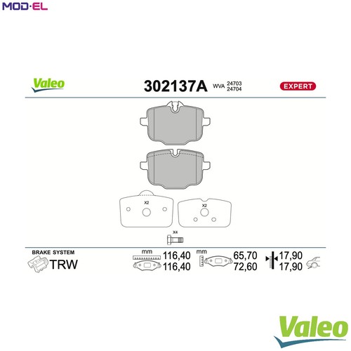 Brake pad set disc - brake,