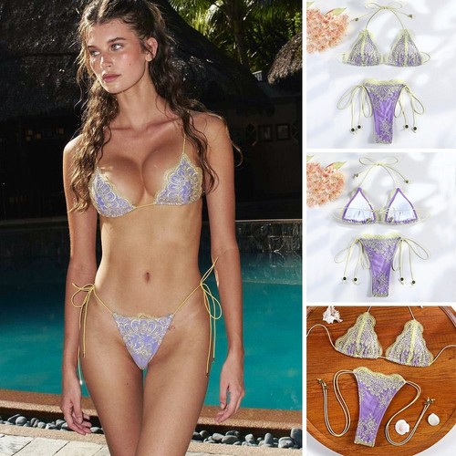 2pcs set bandage lace bikini - bandage,
