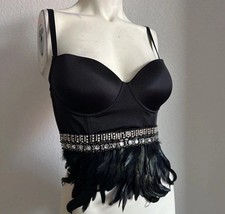 Bebe -Black Feather & Crystal