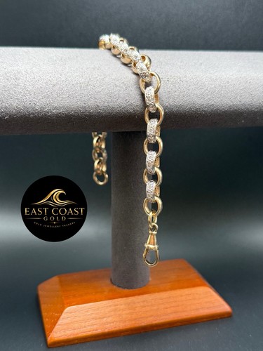 9ct gold set belcher - 9ct,