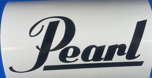Pearl drum logo decal - drum, decal/sticker