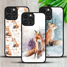 FOX WATERCOLOUR CASE FOR IPHONE SAMSUNG HUAWEI GOOGLE SNOW ART GIFT PHONE COVER