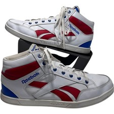 Reebok Royal Flag White Red High Top Trainers UK 10