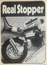 LAMBRETTA GRAND PRIX DISC BRAKE ORIGINAL 1970 B/W ADVERT 24cm x 17cm