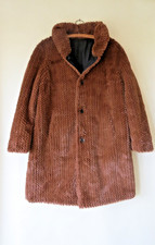 New Centigrade Reversible Faux Fur Coat / Rain Coat Sz 2 XL