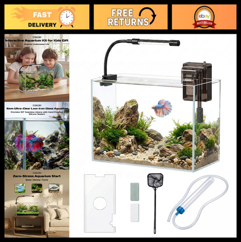Gallon glass fish tank kit - tank,
