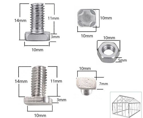 Greenhouse bolts and nuts - greenhouse,