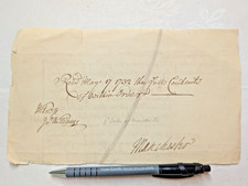 2nd Duke of Manchester, William Montagu,  Signed Part Document 1732