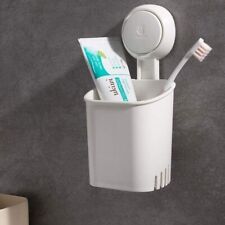Toothbrush Holder Strong Suction Cup Rack Bathroom Wall Mounted Toothpaste Shelf