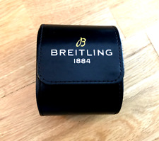 Breitling Watch Travel Case: Black Leather Watch Roll  New