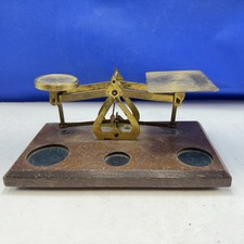 Postal Balance Scales Warranted Accurate Brass England No Weights Vintage