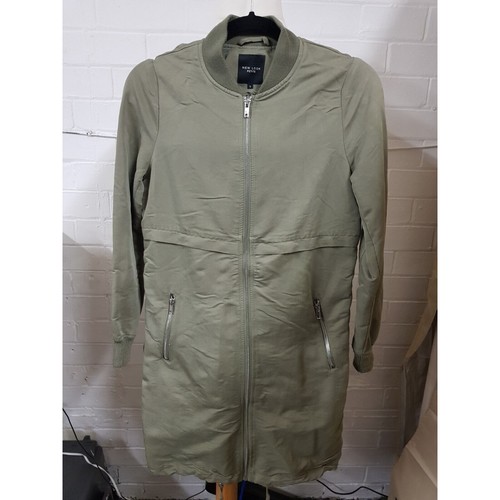 New look khaki longline bomber - new,