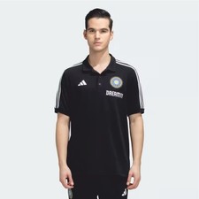 ADIDAS India Cricket Travel Polo Player Edition Shirt 2023-2024 Black Official