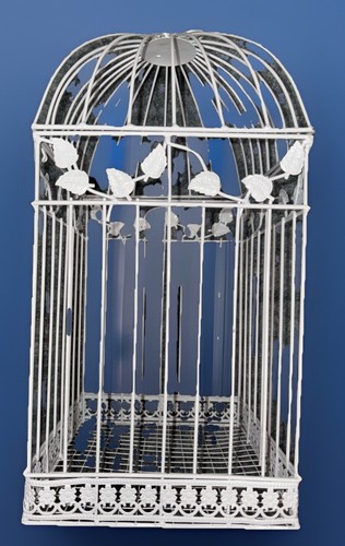 Vintage white hanging - white, 16”