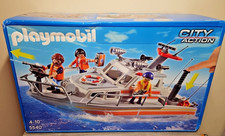 Playmobil ® 5540 Fire Boat Fire Brigade Water Watch Boat Ship - New and Sealed