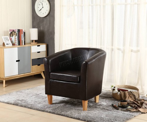 Tub chair faux - faux, leather