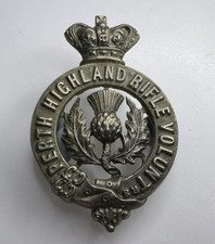 19th Century Perth Highland Rifle Volunteers Cap Badge 55 x 36 mm