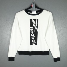 Women's Reebok Workout Big Logo Sweatshirt Pullover Size M* (0292)