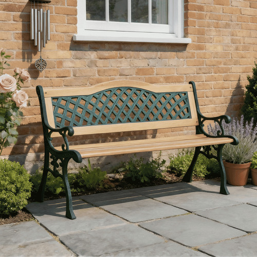 Wooden garden bench - bench, seater