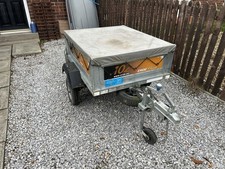 ERDE 102 TRAILER WITH SPARE WHEEL, JOCKEY WHEEL AND COVER.  GOOD CONDITION.