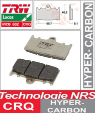 TRW MCB602CRQ Carbon Racing Front Brake Pad Kawasaki ZZR 1200 2002-05