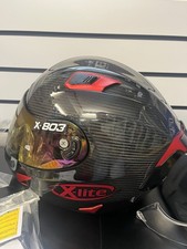 Xlite X-803 RS Iridium Red Size Medium Spoiler Motorcycle Helmet Mint