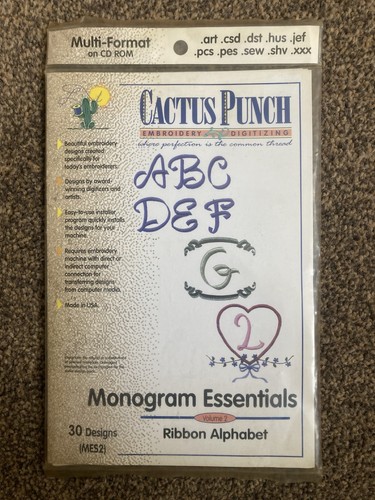 Cactus punch rom embroidery - cactus,