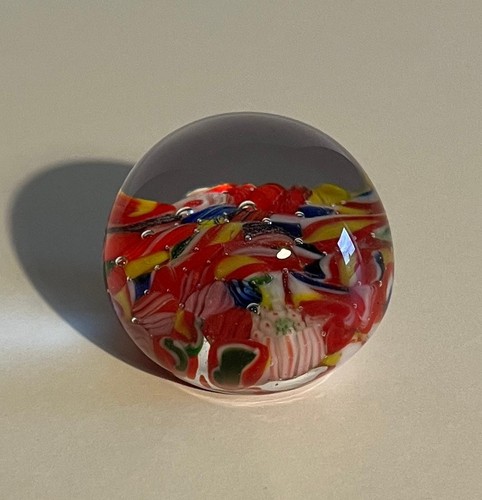 Vintage millefiori glass dome - vintage,