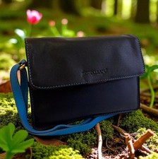 Rowallan Of Scotland Small Leather Rainbow Colour 3 Sectioned Crossbody Bag 2796