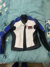 Brand New de GB MOTO SUZUKI GSXR MOTORCYCLE LEATHER RACE JACKET CE APPROVED