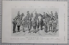 1901 PRINT TYPES OF BRITISH ARMY 1999-1901 SIERRA LEONE FRONTIER CITY IMPERIAL 