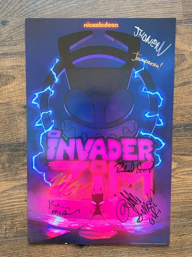 Invader zim signed poster san - signed,