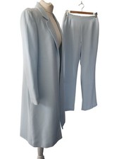 Elizabeth Emanuel Light Blue Trousers Polyester Viscose Size 12