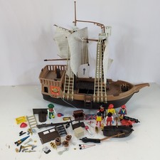Playmobil Pirate Ship Vintage 3050 1980s Figures Accessories Near Complete