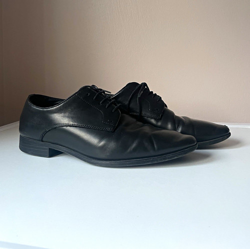 Zara men black leather - men's,