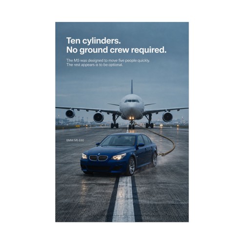 Bmw e60 poster v10 - poster,