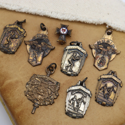 Vtg lot medals school - 8,