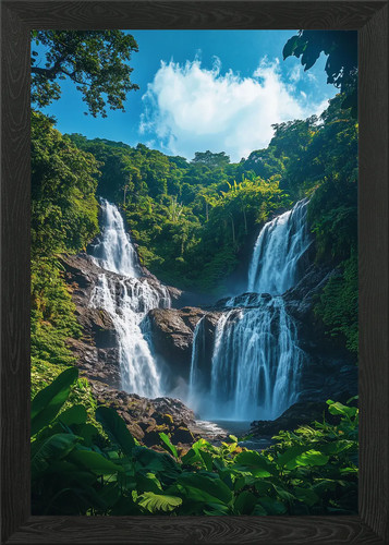 Waterfall the forest framed - in,